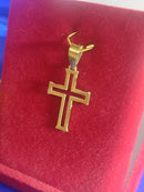 Pingente 24 mm Cruz Ouro 18 Kilates 1.50 Gramas Maciça