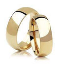 Par Alianças Casamento  Ouro 18 Kilates Alianças Brilhosas  15 Gramas  9 mm Anatômica