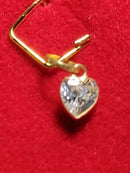 Pingentes Coração Pedra 5 mm Zircônia Ouro 18 Kilates