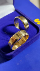 Par de Alianças Ouro 18 Kilates  10.20 Gramas 7 mm  Kina  lisa