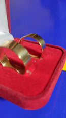 Par de Alianças Reta Noivado e Casamento 6 Gramas 5 mm lisa Ouro 18 Kilates