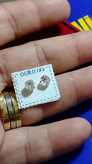 Brinco Ouro 18 Kilates Pedra Zicônia 5 mm