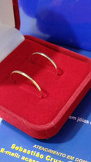 Alianças 2 mm Alianças  Noivado e Casamento Ouro 18 Kilates Alianças Finas Alianças Douradas Amarelas Polidas