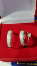 Alianças de Compromisso + Anel Solitário Prata 950 Largura 5 mm Pedra Solitário 3 mm Temos todas as cores de pedras