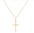 Pingente Cruz Palito Ouro 18 k Peso 0.60 Grama 22 mm