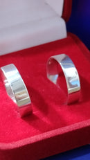 Alianças de Compromisso Prata 950 Largura 5.50 mm Tradicional Lisa