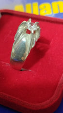 Anel Pé de Cabra Prata 950 Pedra Zircônia 5 mm