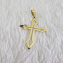 Pingente Cruz Crucifixo Vazado Ouro 18 Kilates 30 mm 2.10 Gramas