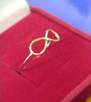Anel Infinito Ouro 18 Kilates  Peso 1,10 Gramas 1 mm