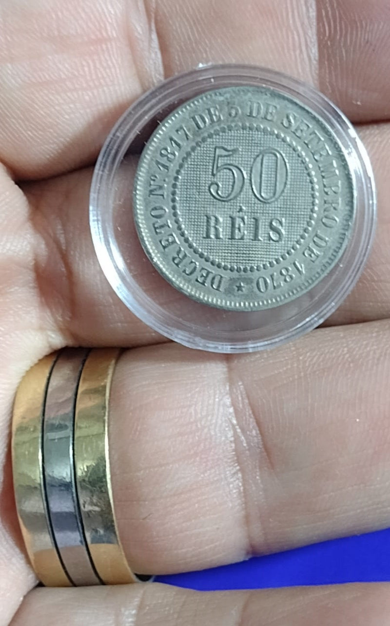 Moeda 50 Réis 1987 Império Brasil
