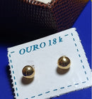 Brinco Bola Ouro 18 Kilates 4 mm