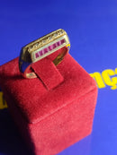 Anel Brilhante e Rubi Originais Peso 5.10 Gramas Topo 17 x 7 mm