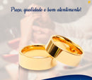 Par Alianças Noivado Casamento Casal Tradicional Reta Ouro 18 Kilates