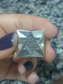 Anel Estrela de Davi 20 mm x 20 mm Prata 950
