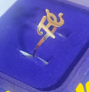 Anel FÉ  Ouro 18 Kilates 0.12 mm Peso 1.10 Gramas