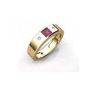 Anel Aro 5 mm Ouro 18 Kilates Maciço Peso 5.00 Gramas Zircônia 4 mm 2 Pedras de 1 mm