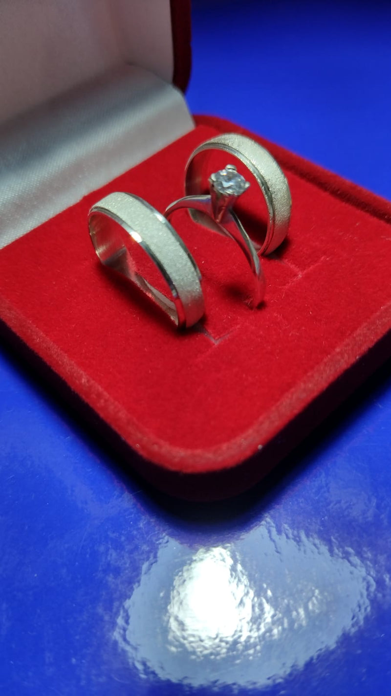 Anel de Compomisso Alianças Fosca Anel Solitário Pedra Zicônias 3 mm Prata 950 Prata 5 mm largura