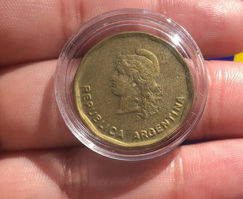 Moeda República Argentina 50 Centavos 1987 E Cápula Rara