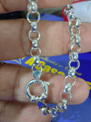 Pulseira Prata 950 elos Português 8 mm Fecho boia 12 gramas