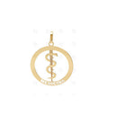 Pingente Medicina Ouro 18 Kilates 1.60 Grama 15 mm Maciço