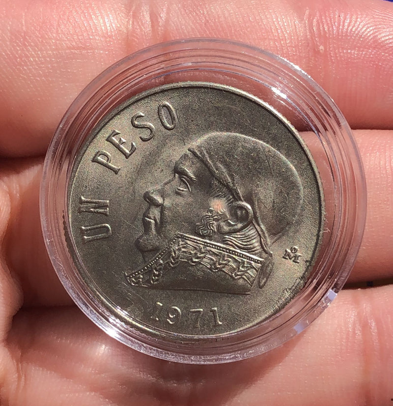 Moeda Un Peso 1971 Estado Mexicano Estrangeira Nova em Cápsula