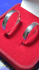 Alianças Namoro Prata 950  Namoro e Cmpromisso 4 mm Lisa Anatômica