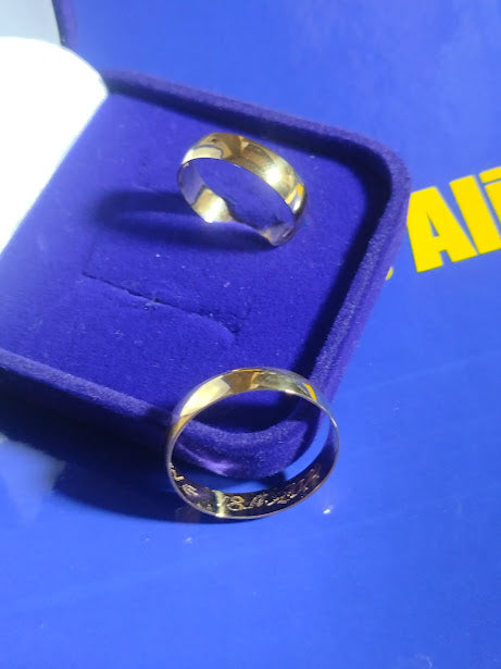 Alianças 7 mm Ouro 18 k Casamento Noivado Compromisso 7.50 Gramas Maciça