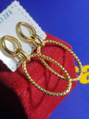 Brincos 13mm Ouro 18 Kilates  1.80 Gramas