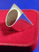 Anel Prata 950 Quadrado 20mm x 20 mm Liso