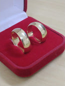 Alianças Boleadas Ouro 18k Noivado e Casamento 12 Gramas 7 mm