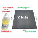 Kit  Profissional 2 Testes Ouro 18 kilates e Praco Qualidade- 2 Pedras Grande De Toque  15 Cm x 15 Cm  aproximadamente -
