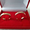 Alianças 2 mm Casamento Ouro 18 K Namoro Noivado Tradicional Compromisso Casal Maciça 1.80 Gramas