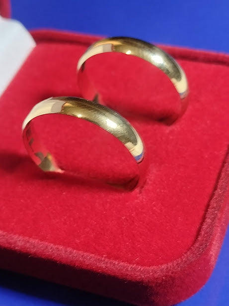 Alianças Noivado Casamento Ouro 18 Kilates 7.00 Gramas 5.5 mm Maciça