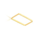 Anel Quadrado Ouro 18 Kilates 1.50 Gramas 1 mm Resistente