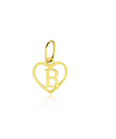 Pingente Letra B Ouro 18 k Peso 1.00 Grama 15 mm Temos todas as Letras
