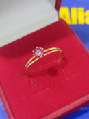 Solitário Ouro 18 kilates 1,20 Gramas Pedra 5 mm Zircônia