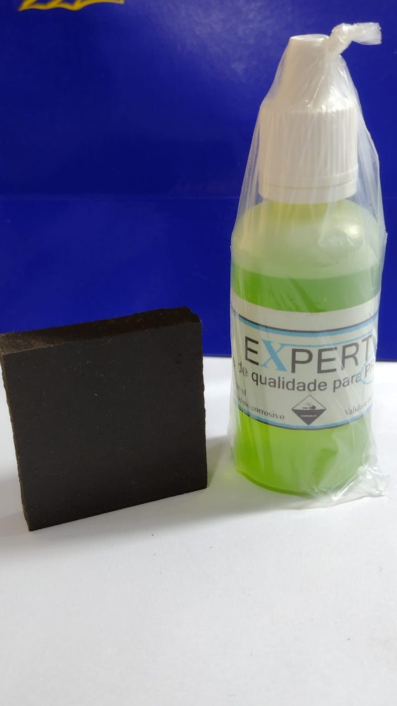 Teste prata 2 Vidros Teste 30 Ml + 2  ´Pedras de 3.80 Cm x 3.80 Cm