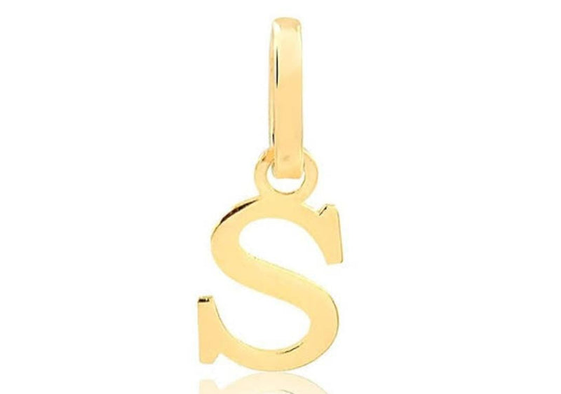 Pingente Ouro 18 k Peso 0.50 Grama 12 mm Todas Letras