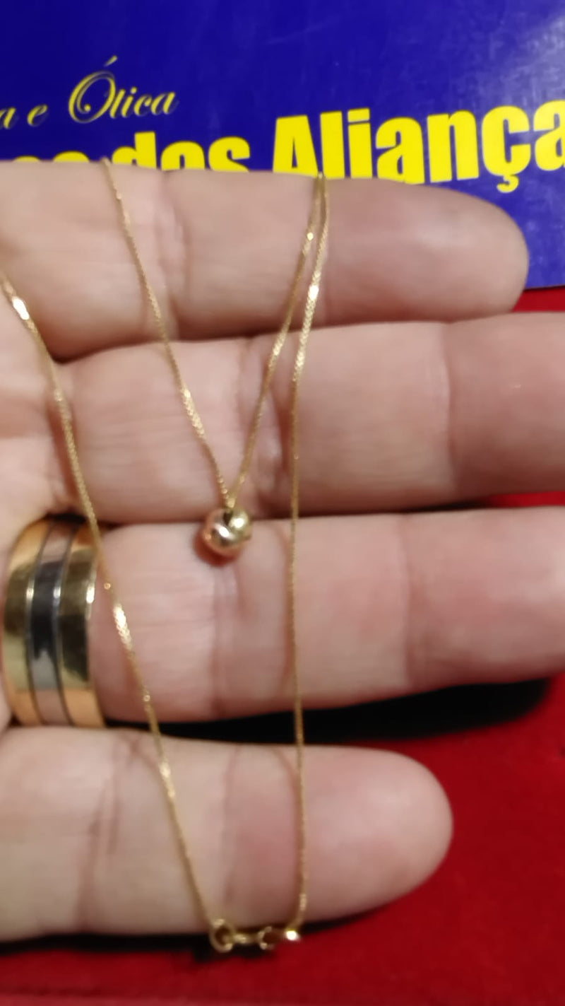 Gargantilha Ouro 18 Kilates Marina Batista Masculina 1.20 gramas