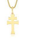 Pingente Cruz Ouro18 Kilates Maciço Peso 3.00 Gramas 30 mm Caravaca