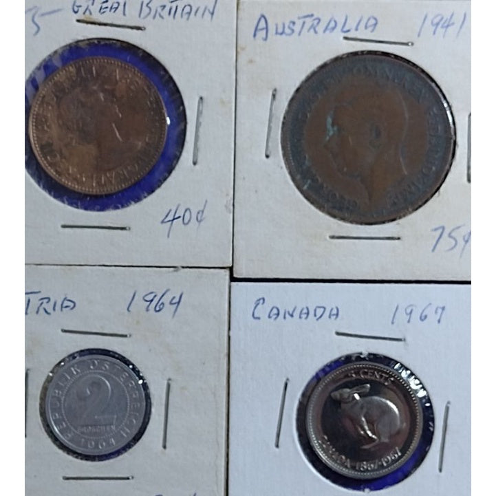 12 moedas estrangeiras coleção e colecionadores