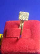 Anel Chuveirinho Brilhantes Ouro 18 Kilates 1.70 Gramas Topo 6 mm x 6 mm