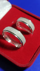 Alianças Prata 950  Namoro e Cmpromisso 6 mm Fosca com Lisa