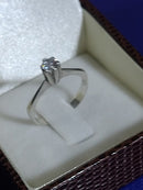 Anel 15 Anos Solitário Prata 950 Pedra Zircônia 4 mm