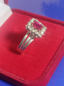 Anel Formatura Feminino Aro Tlipo Colação de Grau Todo Prata Cabeça 12 mm x 10 mm Todos todos os Cursos Zircônias