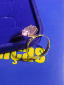 Anel Pedra Zircônia Solitário 10 mm Ouro 18 Kilates Peso 3.00 Gramas Aro 3 mm