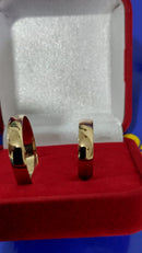 Par Casal  Alianças Maciça Tradicional Boleadas lisas Namoro Ouro 18 kilates Noivado 5 mm 8 Gramas