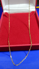 Cordão Piastrine Ouro 18 kilates 1.80 Gramas  2 Mm Oco  40 Cm