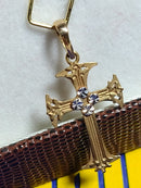 Pingente Cruz Medieval Ouro 18 Kilates Peso 0.90 Grama 22 mm