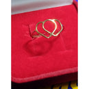 Anel ouro 18 k corações peso 0,70 grama topo 10 mm fio 1 mm